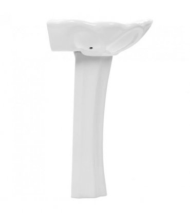 vidaXL Freestanding Basin with Pedestal Ceramic White 580x510x200mm