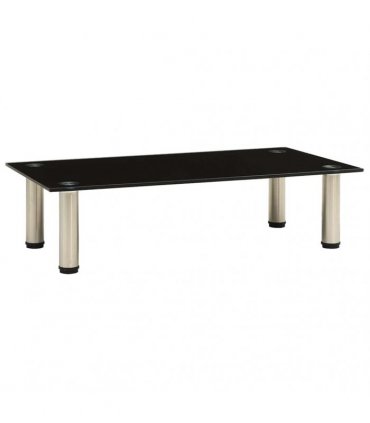 vidaXL TV Stand Black 60x35x17 cm Tempered Glass