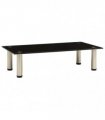 vidaXL TV Stand Black 60x35x17 cm Tempered Glass