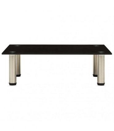 vidaXL TV Stand Black 60x35x17 cm Tempered Glass