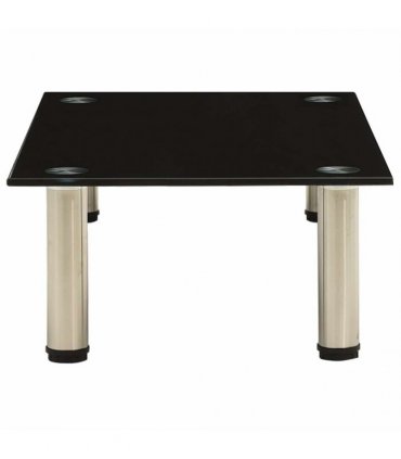 vidaXL TV Stand Black 60x35x17 cm Tempered Glass