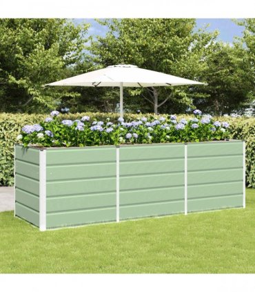 vidaXL Planter Green 240 x 80 x 75 cm Steel