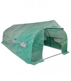 vidaXL Portable Polytunnel Greenhouse Steel Frame Walk-in 18 m²