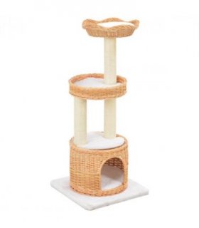 vidaXL Cat Tree with Sisal Scratching Post Natural Willow Wood
