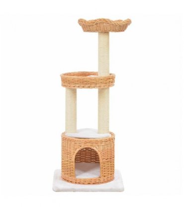 vidaXL Cat Tree with Sisal Scratching Post Natural Willow Wood
