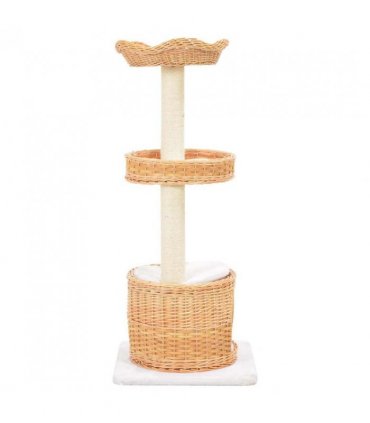 vidaXL Cat Tree with Sisal Scratching Post Natural Willow Wood