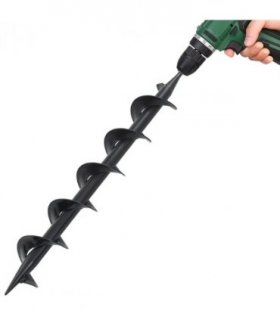 vidaXL Auger Drill Bit Steel 75x600 mm