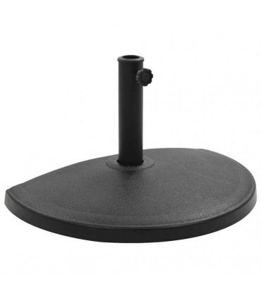 vidaXL Parasol Base Half Round Polyresin 15 kg Black