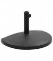 vidaXL Parasol Base Half Round Polyresin 15 kg Black