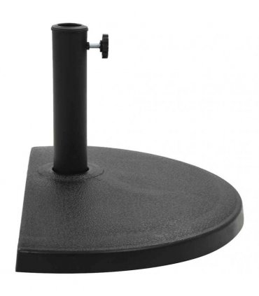 vidaXL Parasol Base Half Round Polyresin 15 kg Black