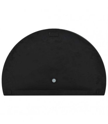 vidaXL Parasol Base Half Round Polyresin 15 kg Black