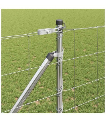 vidaXL Welded Wire Fence with Spikes 25 x 1.2 m Galvanised Steel Mesh