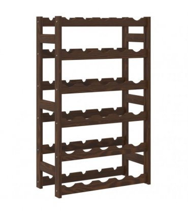 vidaXL Wine Rack for 30 Bottles Brown Solid Wood Pine