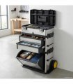 vidaXL 3-Part Rolling Tool Box replaces 140174