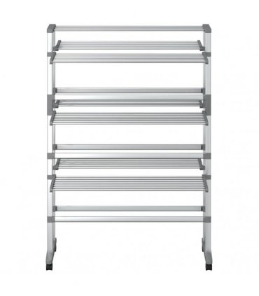 vidaXL Laundry Drying Rack with Wheels 89x64x129 cm Aluminium