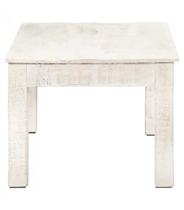 vidaXL Coffee Table White 110x60x45 cm Solid Mango Wood