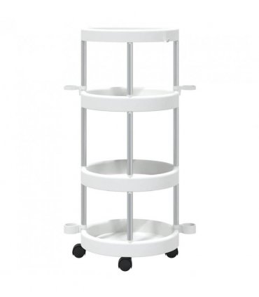 vidaXL Cleaning Trolley with Storage Basket Aluminium