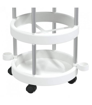 vidaXL Cleaning Trolley with Storage Basket Aluminium