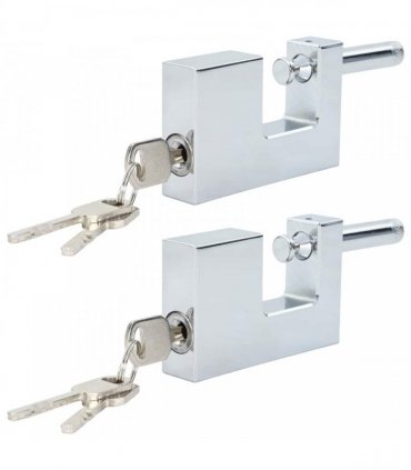 vidaXL Padlock 2 pcs Silver Steel