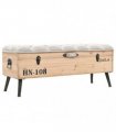 vidaXL Storage Bench 110 cm Solid Firwood