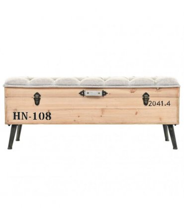vidaXL Storage Bench 110 cm Solid Firwood