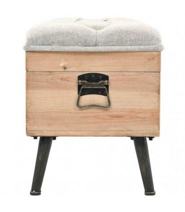 vidaXL Storage Bench 110 cm Solid Firwood