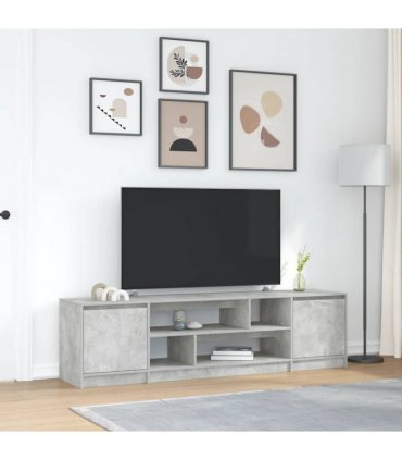 vidaXL TV Cabinet Concrete Grey 188.5x41x50 cm Engineered Wood
