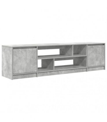 vidaXL TV Cabinet Concrete Grey 188.5x41x50 cm Engineered Wood