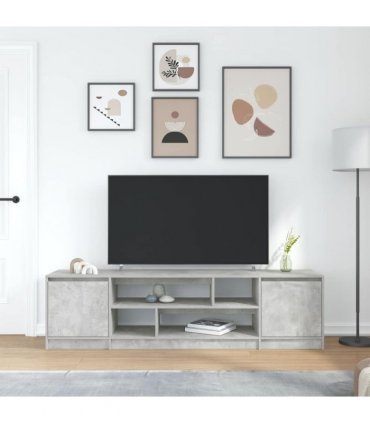 vidaXL TV Cabinet Concrete Grey 188.5x41x50 cm Engineered Wood