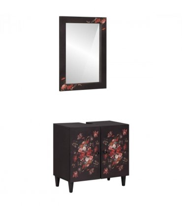 vidaXL Bathroom Cabinet Set Wall-mounted 2 pcs Solid Mango Wood