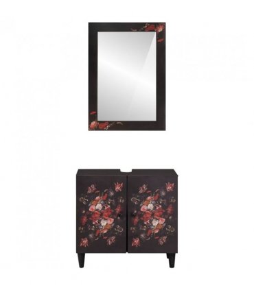 vidaXL Bathroom Cabinet Set Wall-mounted 2 pcs Solid Mango Wood