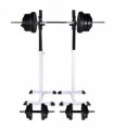 vidaXL Barbell Squat Rack with Barbell and Dumbbell Set 60.5 kg