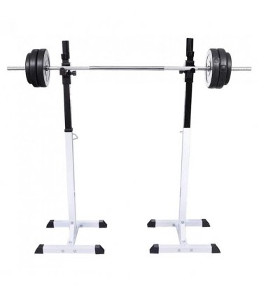 vidaXL Barbell Squat Rack with Barbell and Dumbbell Set 60.5 kg