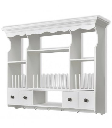 vidaXL Wooden Kitchen Wall Cabinet White