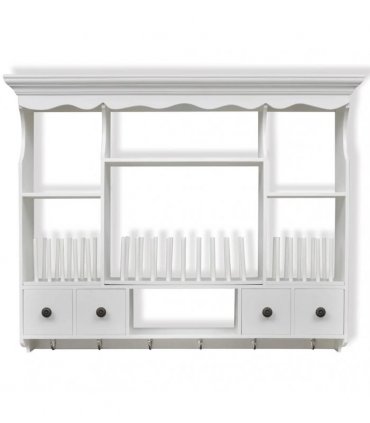 vidaXL Wooden Kitchen Wall Cabinet White