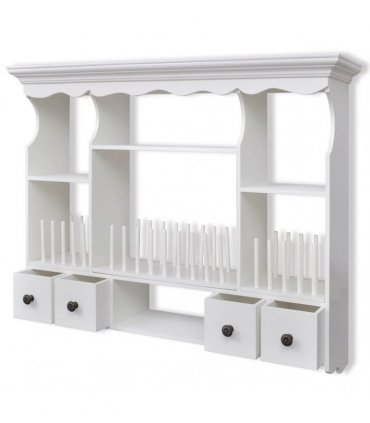 vidaXL Wooden Kitchen Wall Cabinet White