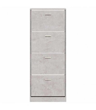 vidaXL Shoe Cabinet Concrete Grey 59x17x150 cm Engineered Wood