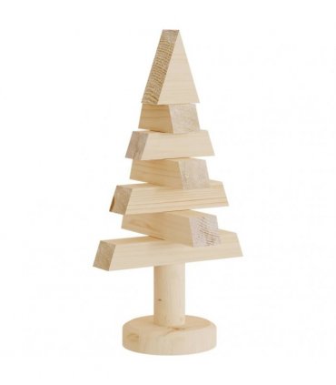 vidaXL Wooden Christmas Trees for Decoration 2 pcs 30 cm Solid Wood Pine