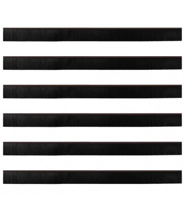 vidaXL Screw-on Door Brush Seals 6 pcs Brown 100 cm Aluminium Alloy