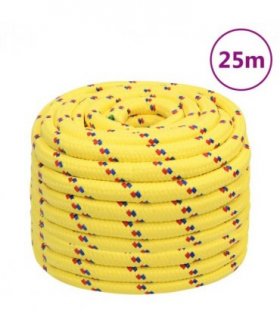 vidaXL Boat Rope Yellow 20 mm 25 m Polypropylene