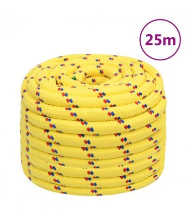 vidaXL Boat Rope Yellow 20 mm 25 m Polypropylene