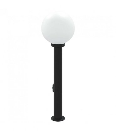 vidaXL Bollard Light with Outlet 80 cm Black IP44