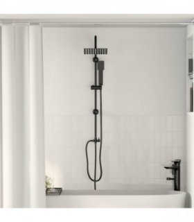 vidaXL Shower System Black 47 x 20 x 95 cm Stainless Steel