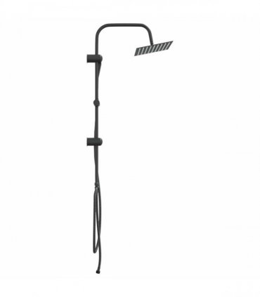 vidaXL Shower System Black 47 x 20 x 95 cm Stainless Steel