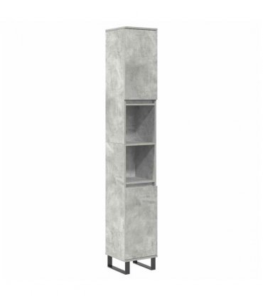 vidaXL 3 Piece Bathroom Furniture Set Concrete Grey Engineered Wood