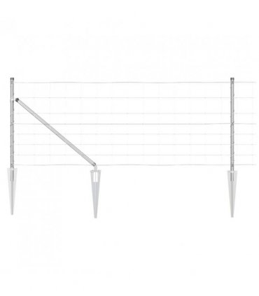 vidaXL Welded Wire Fence with Spikes 50 x 0.8 m Galvanised Steel Mesh