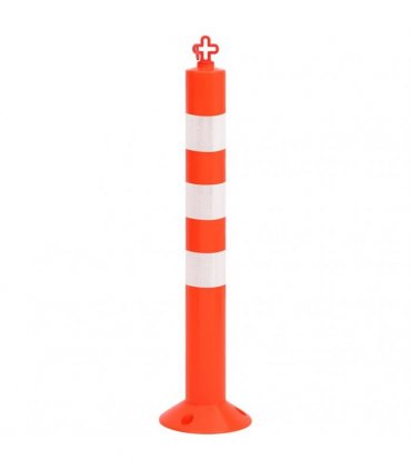 vidaXL Traffic Control Bollards 10 pcs with Chain 75 cm PE