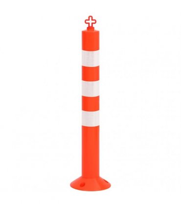 vidaXL Traffic Control Bollards 10 pcs with Chain 75 cm PE