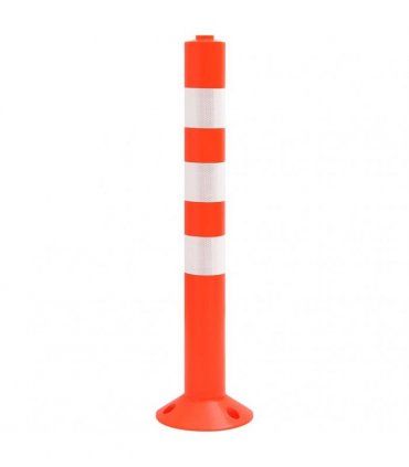 vidaXL Traffic Control Bollards 10 pcs with Chain 75 cm PE