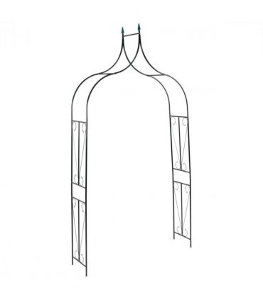 vidaXL Garden Arch Dark Green 142x37x275 cm Iron